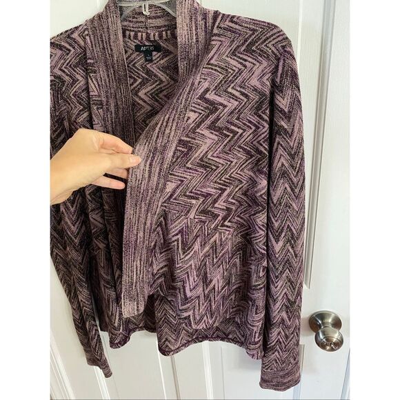 Apt. 9 shimmery open drape cardigan size L - Picture 3 of 9